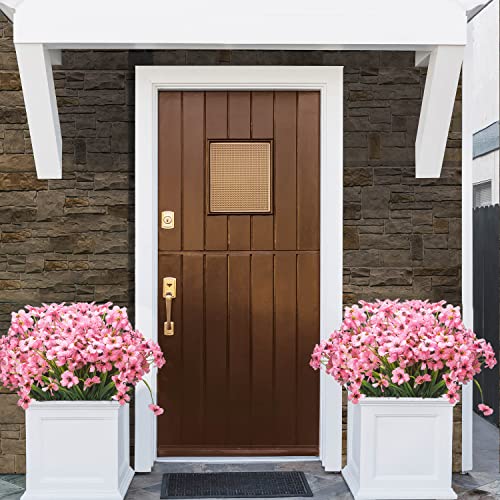Grunyia 20 Bundles Artificial Flowers, Outdoor Indoor Uv Resistant Fake Flowers No Fade Faux Plastic Plants Garden Porch Window Box Decoration #TOP1