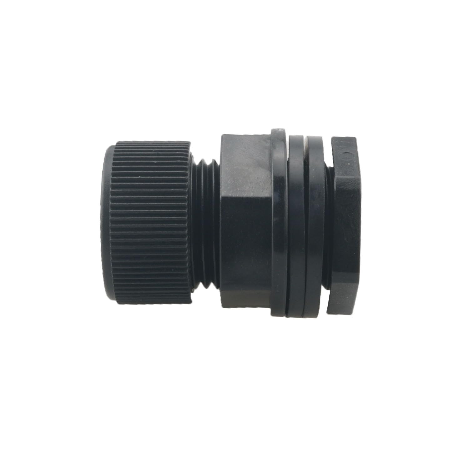 2 piezas de manguera de jardín de 3/4 GHT macho 1/2 NPT PVC hembra de doble rosca para barriles de lluvia, acuarios, tanques, bañeras, fregaderos, color negro