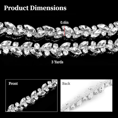 Chaîne en strass pour couture et customisation de vêtements usés