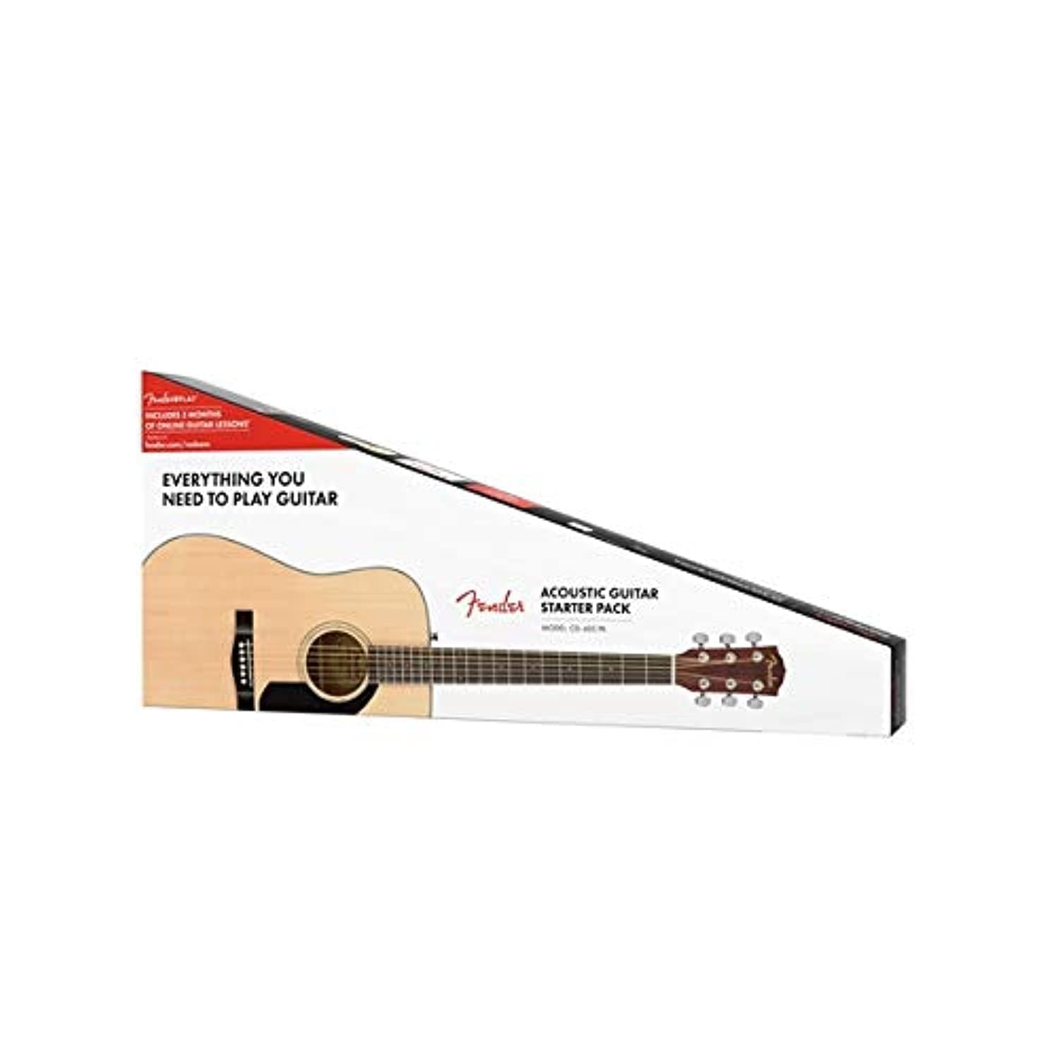 Fender CD-60S Dreadnought V2 Pack Acoustic Guitar, with 2-Year Warranty, Natural, with Gig Bag and Accessories