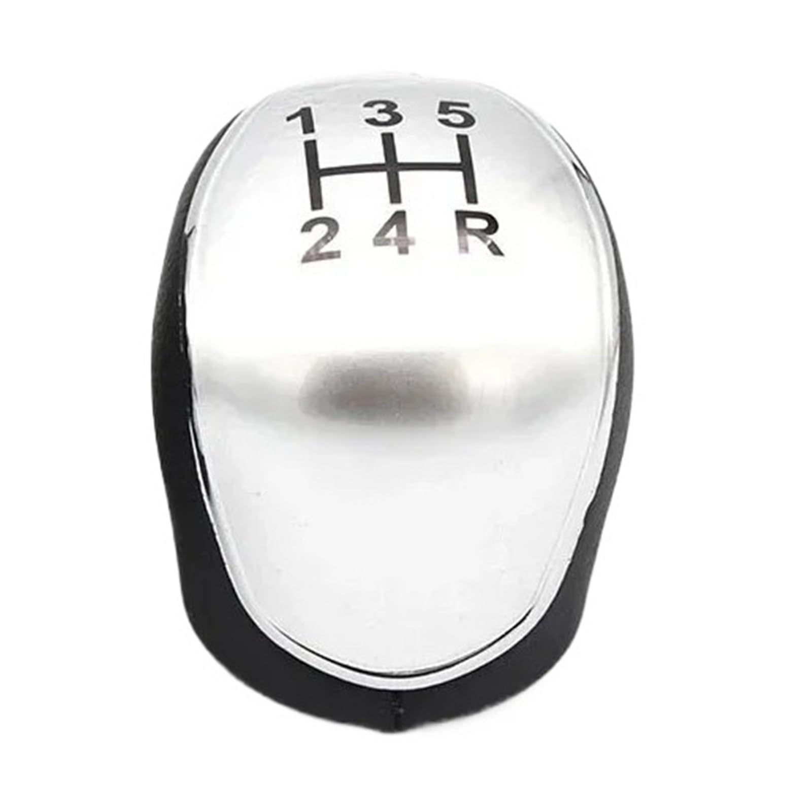 XZCVTYW Car Shift Gear Knob Cover Car Shifter Stick 5/6 for Ford for S-Max C-Max Kuga Galaxy Mondeo 4 Mk4 Transit Tourneo Connect Focus Auto(Silver 5 Speed)