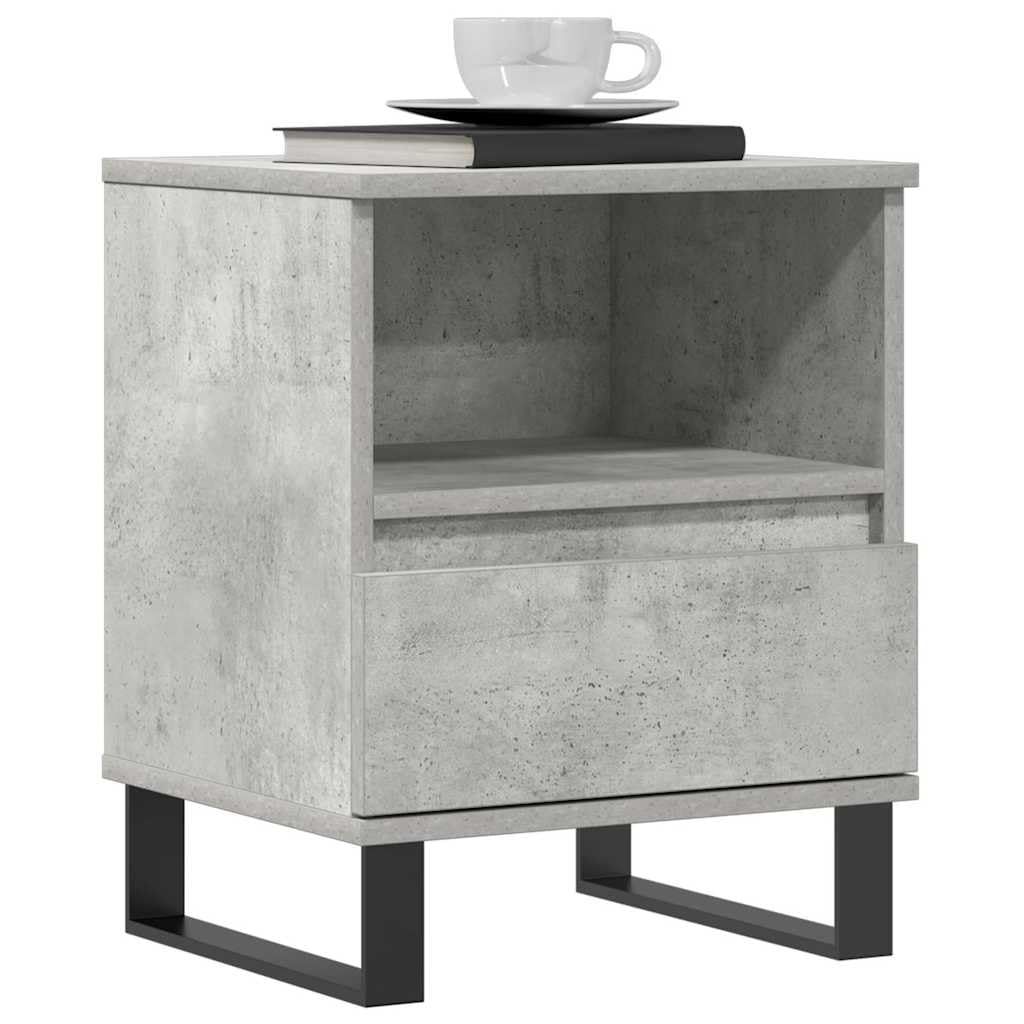 Eleganter Nachttisch mit Schublade und Fach aus langlebigem Holzwerkstoff und Metallbeinen für Stauraum und Stabilität, ideal für Wohnzimmer und Schlafzimmer