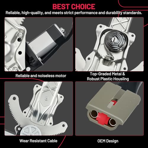 Image of BDFHYK 741-849 Power Window Regulator with Motor Front Right Compatible with Ford F-150 1999-2003, F-150 Heritage 2004, F-250 1999