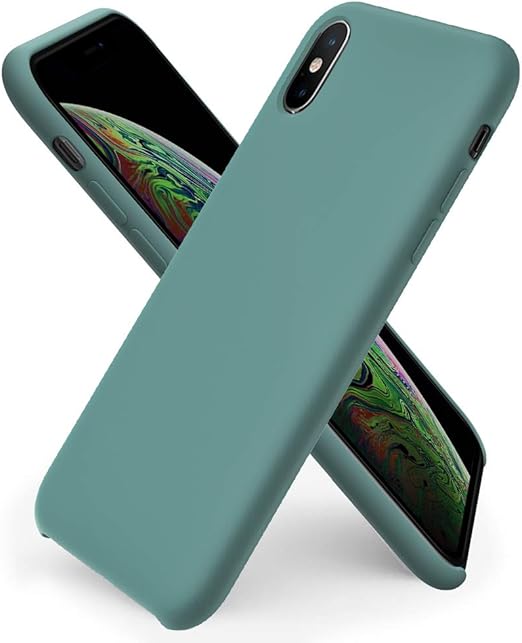 Iphone xs silicone case green Clearance