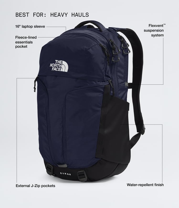 The North Face Surge Commuter Laptop Backpack, Navy/Blk-NPF, One Size - image 2