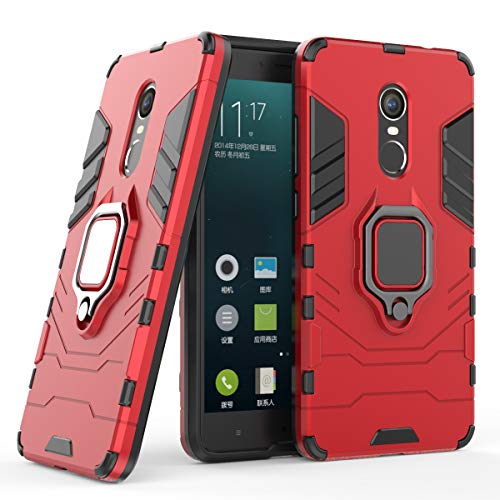 Cocomii Black Panther Ring Xiaomi Redmi Note 4/Note 4X Case, Slim Thin Matte Vertical & Horizontal Kickstand Ring Grip Drop Protection Bumper Cover Compatible with Xiaomi Redmi Note 4/Note 4X (Red)