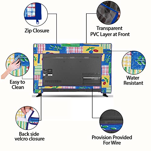 Image of Transparent LCD /LED T.V Protector Cover with Zipper Enclosure for 42 Inch Suitable for All Major Brand & Model (Color-Blue, Size-39x3x24 Inches)