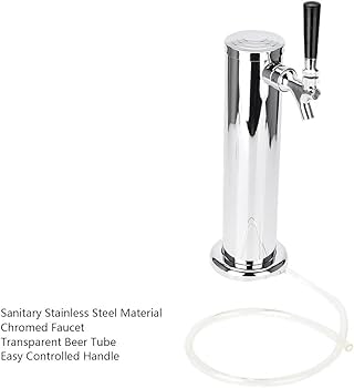 Amazon.co.jp: ビールドラフトタワー、シングルクロームタップ