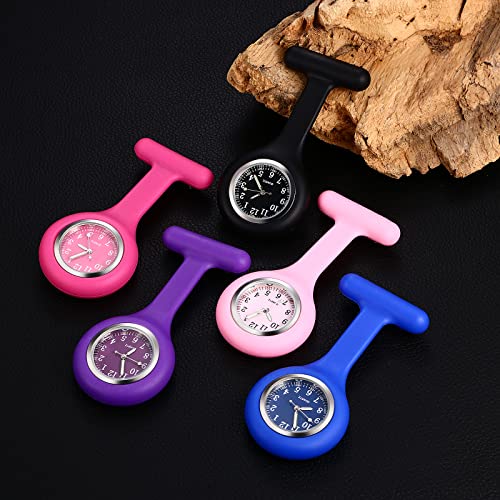 Image of Aroncent Nurse Fob Watch Collection: Medical Professional Lapel Pin-On Pocket Watches with Second Hand - Various Styles and Colors for Healthcare Workers