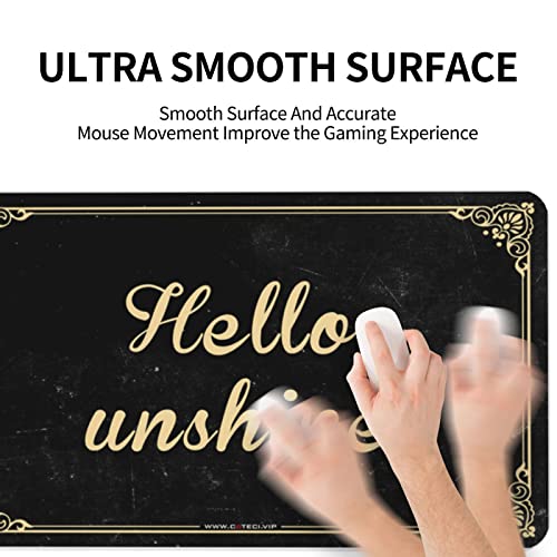 Tapis de souris grand Hello Sunshine de 36 x 60 cm pour bureau - 6