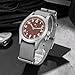 Militado ML12 38mm Mens Watch - Sweep Hand VH31 Mecha-Quartz Movement Domed Sapphire Crystal Quartz Watch C3 Luminous 100M Waterproof (VH31 Movement/Red Dial)