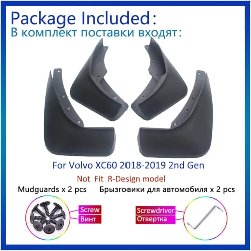 Bavettes Volvo XC60 2018-2020 avec fixations de sécurité - 4