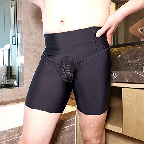 leesuo Men's Sexy Ice Silk Boyshorts Trunks See Through Sheer Panties Boxer Briefs Underwear with Silicone3