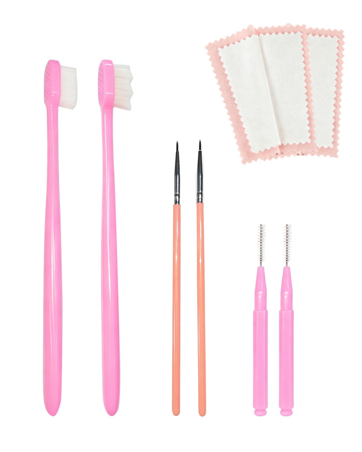 Jewelry Cleaning Kit with Cleaning Brushes and Velvet Polishing Cloths