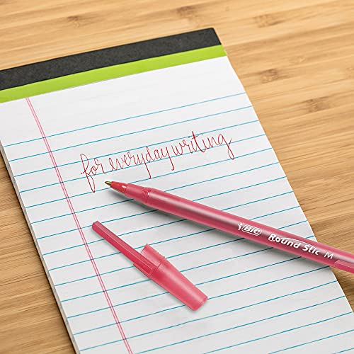 Image of BIC Round Stic Xtra Life Ballpoint Pen, Medium Point (1.0mm) -- Pack of 36 Red Pens