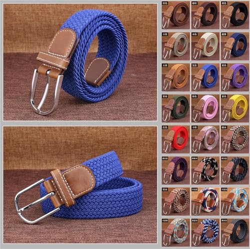 Striped Free Feminino Belts For Knitted Elastic Belt Male Canvas Pin Buckle Women's Lovers Strap2