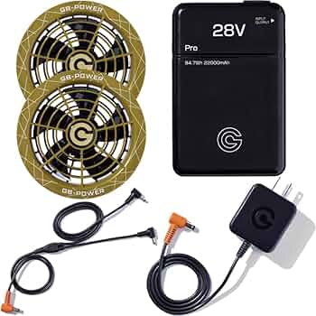 バッテリー ファン セット28V GB-POWER長信ジャパンGB428GF1 長信ジャパン GF1-GB428PD-SET ファン・バッテリーセット｜空調