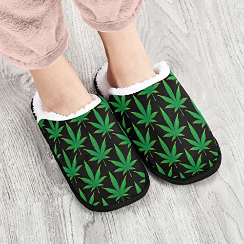 Floral Leaf Slippers, Soft Memory Foam Non-Slip Indoor House Slippers Home Shoes for Bedroom Hotel Travel Spa4
