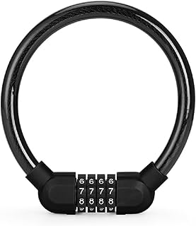 Bike Lock Cable Bike Locks Heavy Duty Anti Theft Security 4 Digit Resettable Combination Bike Cable Lock Code Lock Cable Bike Lock Cable 4 Digits Resettable Combination Cable Lock Bicycles Code Lock