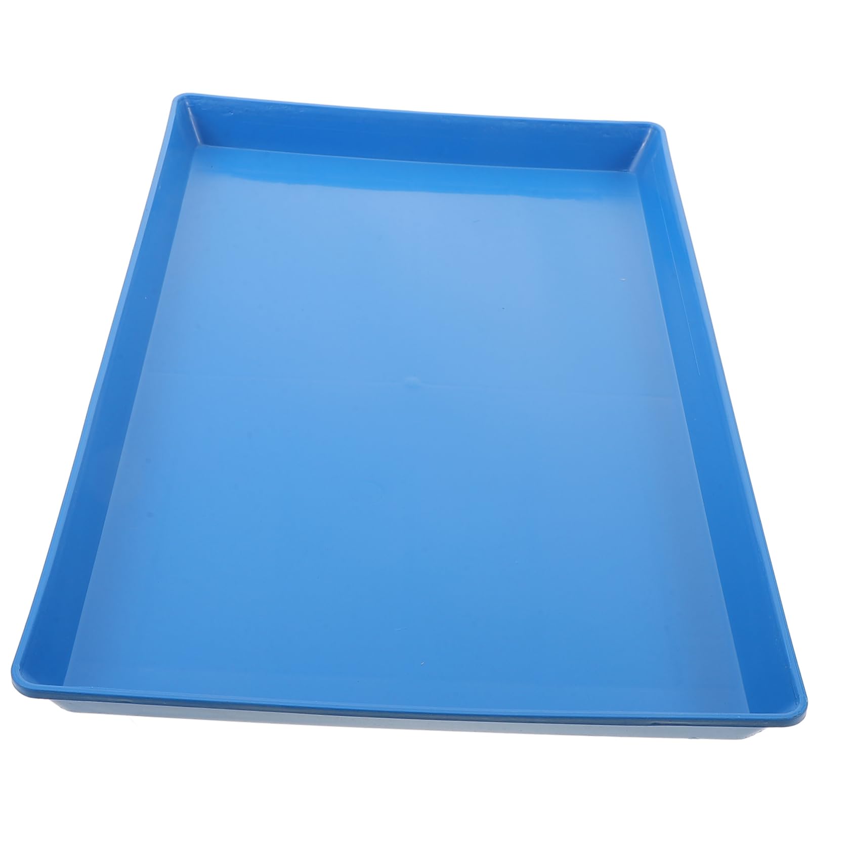Yardwe Plateau Bac à Litière Antidébordement pour Cage de Chien en Plastique Bleu Facile à Nettoyer, pour Cage ou Caisse d'animaux