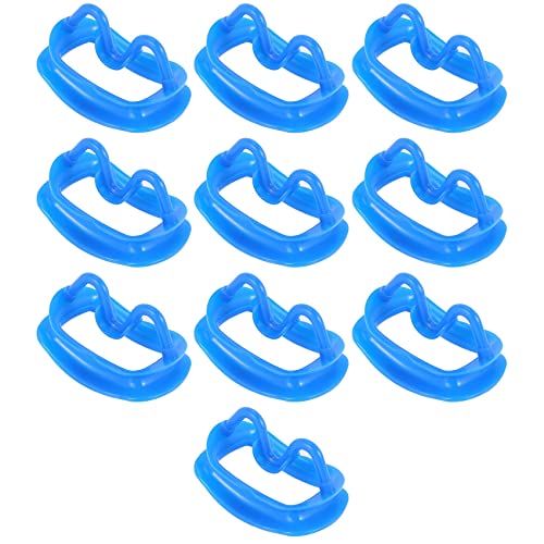 Bleu 10 Pièce Série écarteur Dentaire En Silicone Souple Intra- LèVre écarteur de Joue Ouvre-Bouche Joue éLargir L'Orthodontie Dentaire