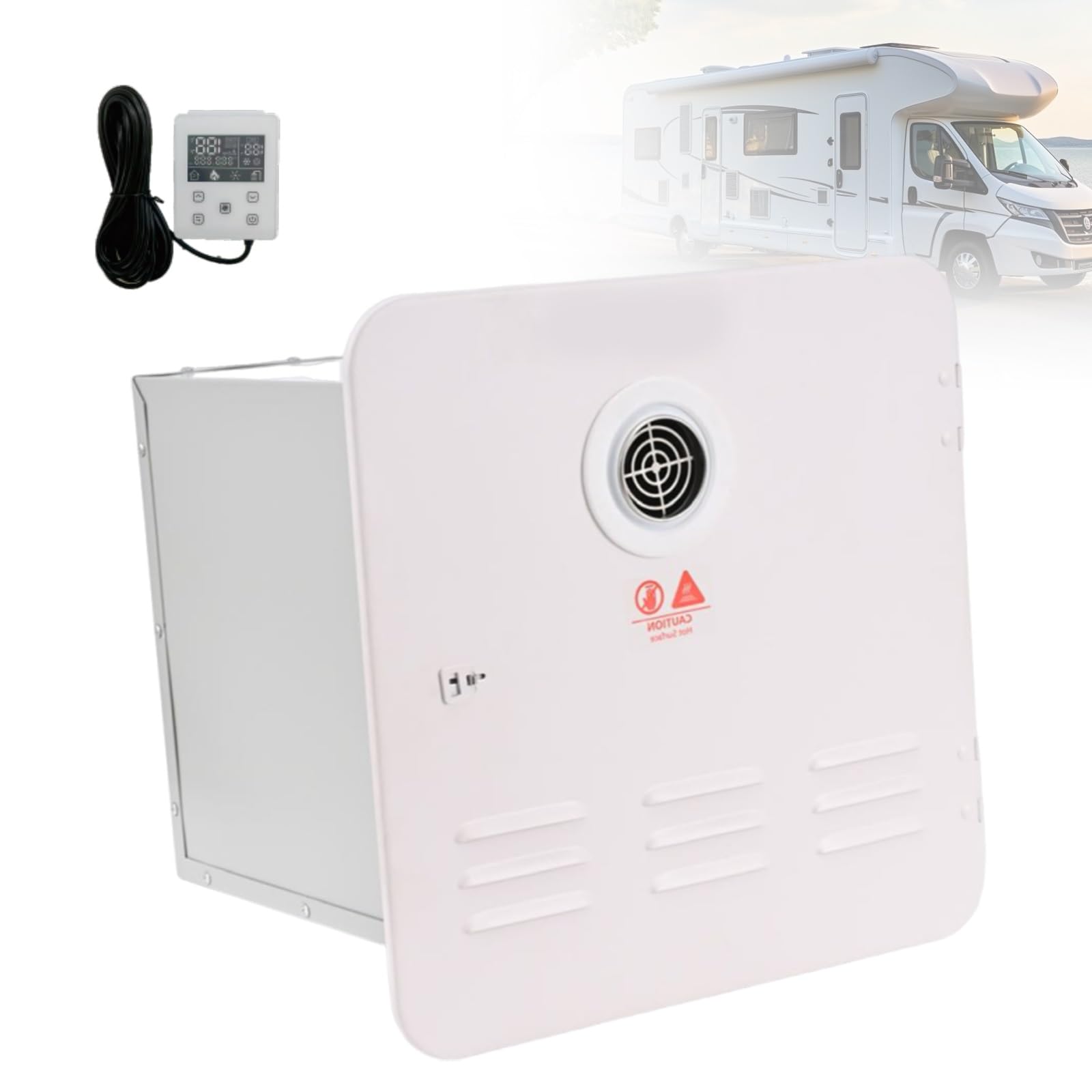 Przepływowy Bojler do Kampera Gazowy, 65000 BTU Propan na żądanie System Podgrzewania Wody, 12V DC Cyfrowy Termostat Przewodowy, Łatwa Wymiana Akcesoria RV
