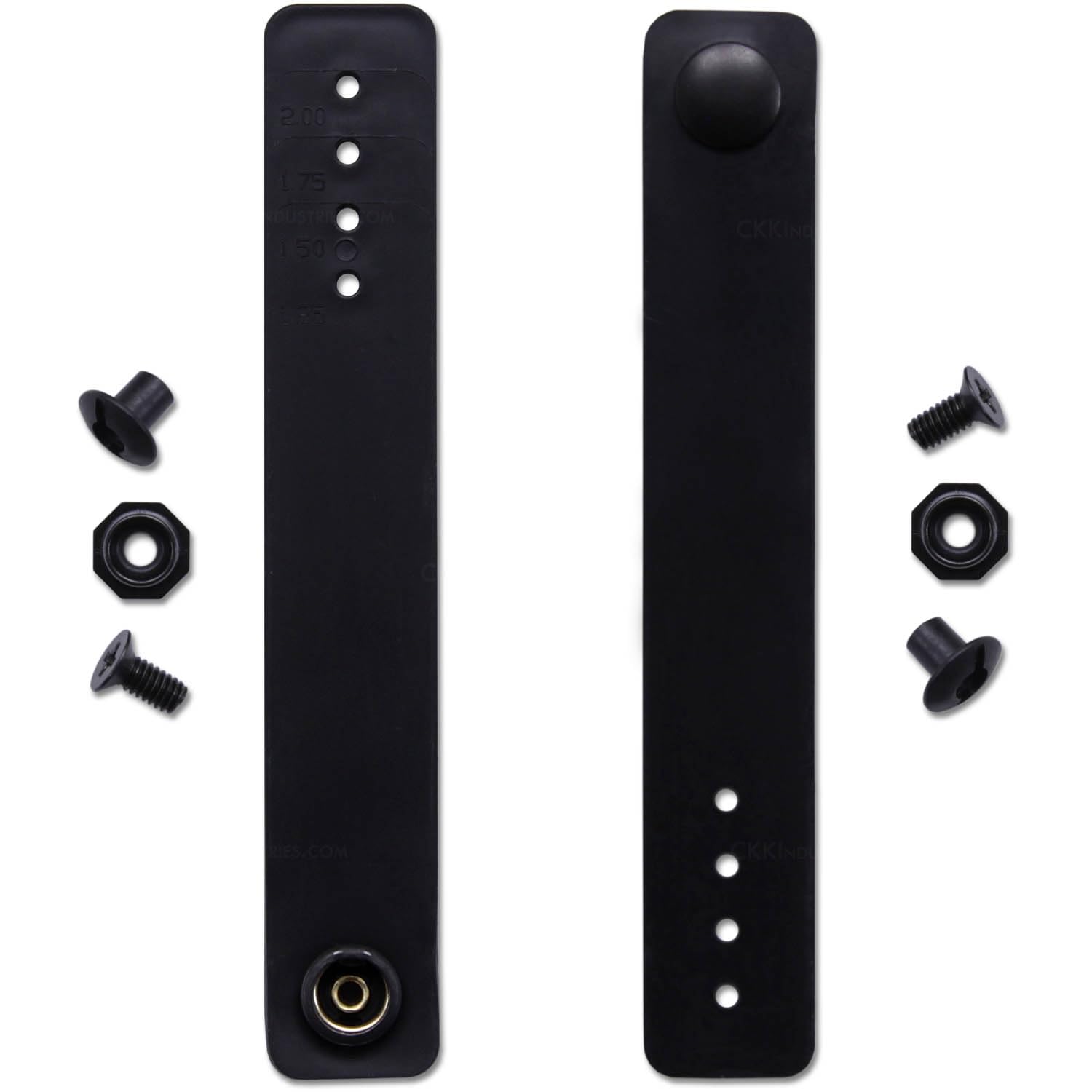 HolsterSmithIWB Belt Loops - Heavy Duty Rubber – w/Pull-The-Dot Snaps/Durable Caps & Mounting Hardware - Holster Loops for IWB Carry - (Fit 1.25-2.00 Inch Belts (Adjustable)