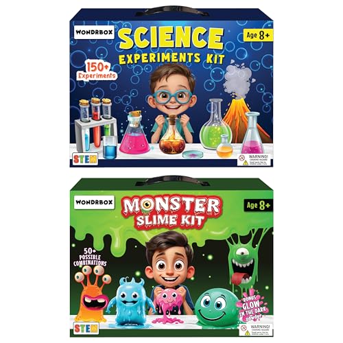 Image of WONDRBOX Science Experiment Kit (Science Kit + Slime Kit)