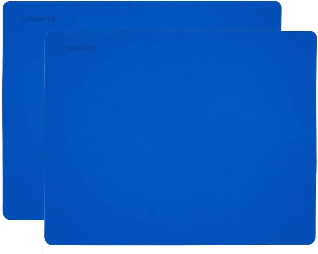 Silicone Table Mat Child Kids Dinner Placemat Desk Countertop Waterproof Protector Heat Insulation Kitchen Pastry Rolling Dough Pad(2Pcs XL Blue Mat)