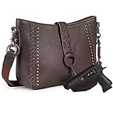 Montana West Genuine Leather Hobo Purse Vintage Satchel Shoulder Bag for Women Western Woven Crossbo