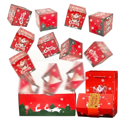 Boîte cadeau surprise explosion rouge pour argent et cadeaux de Noël