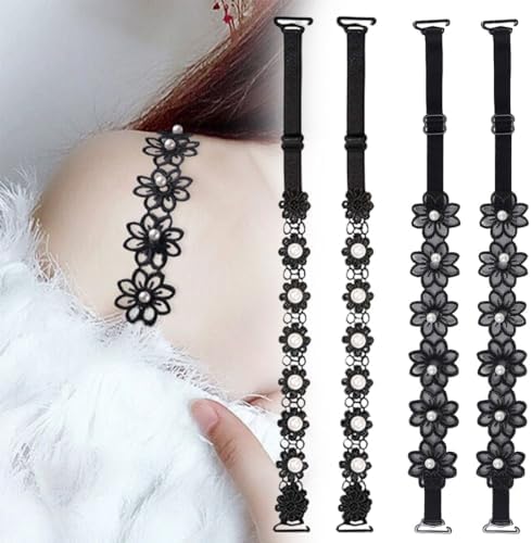 6 Paia Spalline Reggiseno Regolabili - In Pizzo Floreale | Multicolore, Nylon, Per Lingerie - Foto 8