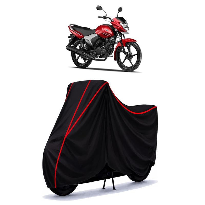 Image of Saluto 125Cc Clutch Drum Water Resistant Bike Cover for All Motorcycles & Rain | Heavy Duty Taffeta Fabric | UV Protection, Dustproof, Scratchproof | All Weather Two Wheeler Cover with Elastic Bottom