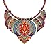 YAZILIND Estilo étnico Chunky Colorful Ethnic Festival Tribal Bibed Bib Collar Gargantilla Disfraz Collar # 1
