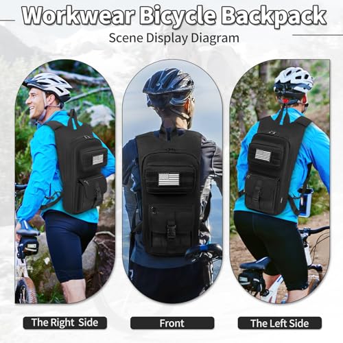Image of Hydration Backpack, Tactical Molle Water with 2L TPU Water Bladder, for Men Women Lightweight Water Backpack, Hydration Pack for Hiking, Biking, Climbing and Hunting, Black