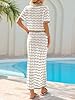 Saodimallsu Women Striped Beach Cover Up Set Butto... #3