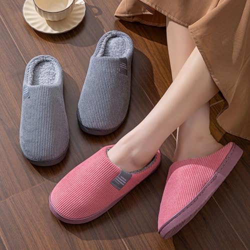Slippers For Women Indoor,Womens Memory Foam Cozy Slip on House Slides Outdoor Comfy Bedroom Slipper Warm Soft Cotton Home Shoes4