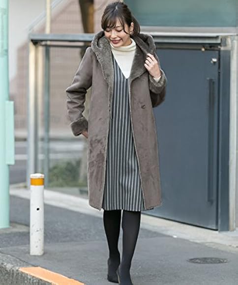 アーバンリサーチ グレー フード付き ムートンコート 数えれ 