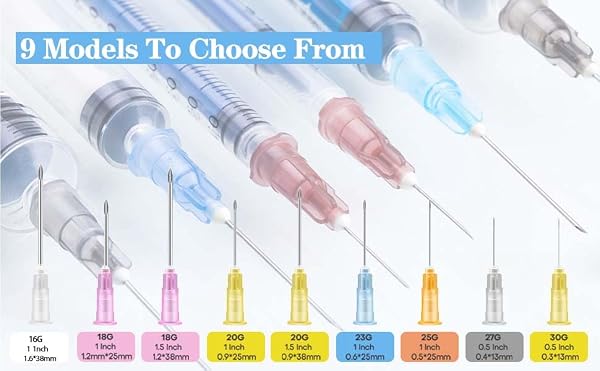 23 Gauge 1 Inch Needles Dispensing Needle, 100 Pack Luer Lock Individually Sealed Wrapped, Labs Tools Accessories for Scientific, Measuring and Refilling, Industrial Dispensing Accessories by GODCREAT - Used condition - CA$13.94
