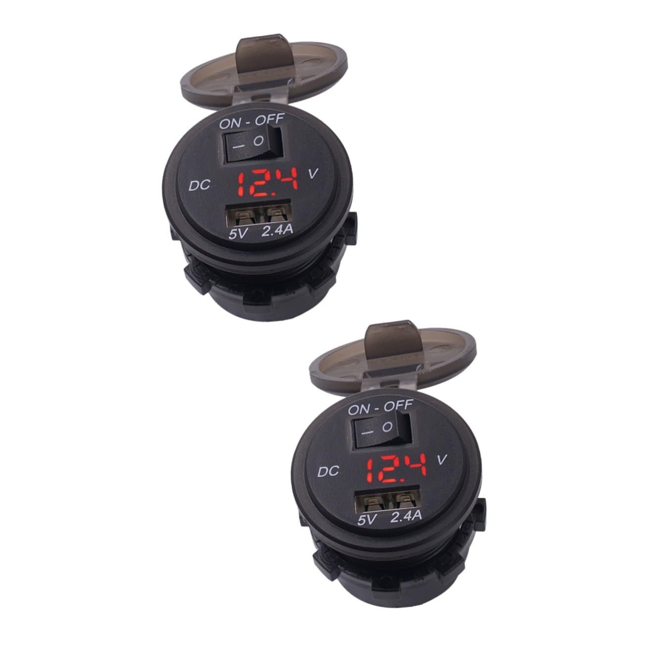 Uonlytech 2 Pz caricabatteria per cellulare da auto caricatore del telefono per auto caricabatteria per telefono da 5v/2.4a caricabatteria per USB per numero interruttore
