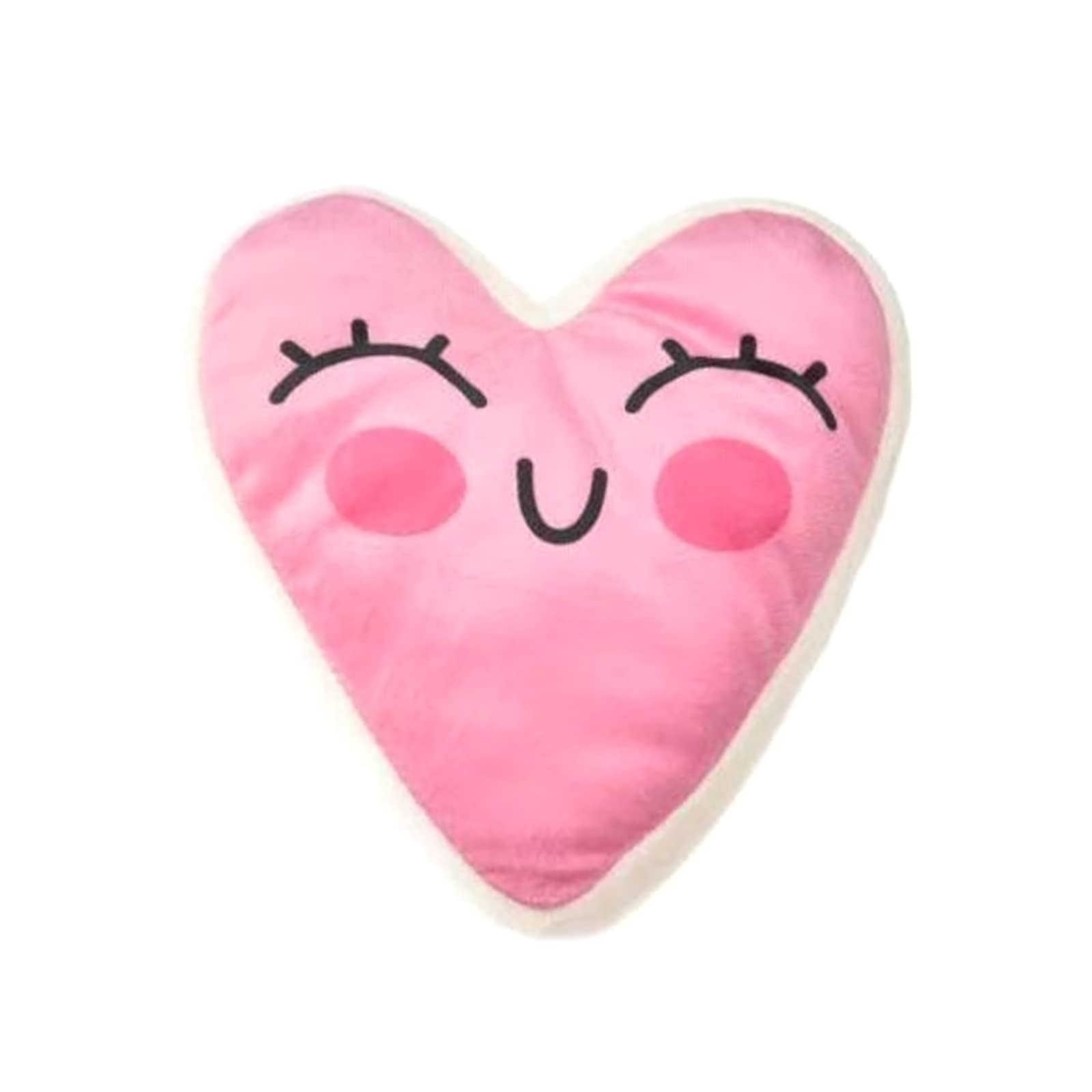 SueaLe Pink Squeaky Soft Plush Dog Toy - Heart/Bone Shaped Chews with Squeaker for Medium and Small Dogs