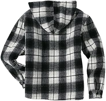 Warme Sherpa gevoerde fleece geruite flanellen hemdjas voor heren (alle Sherpa met fleece gevoerd), Navy/Beige, L Warme Sherpa gevoerde fleece geruite flanellen hemdjas voor heren (alle Sherpa met fleece gevoerd), Navy/Beige, L