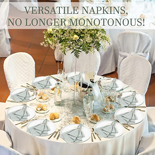 12 Pack Stonewashed Cloth Napkins With Free Jute Rope 16 X 16 Inch Cotton Dinner Napkins Bulk Rustic Machine Washable Natural Fabric Napkins For Party Family Event Wedding Table Decor (Sage) #TOP6
