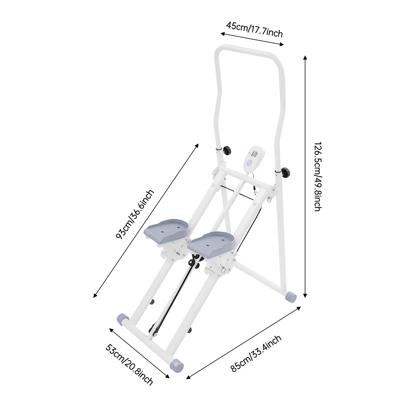 Stair Stepper per casa, scala pieghevole con LCD, 150 kg