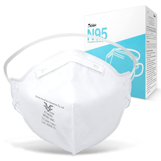 FANGTIAN N95 Mask NIOSH Certified Particulate Respirators Protective Face Mask (Pack of 10, Model FT-N040 / Approval Number TC-84A-7861)