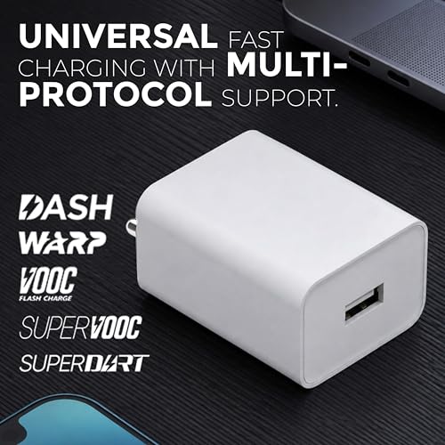Image of MAK Original 45W SUPERVOOC Fast Charging Adapter, High-Speed Wall Charger Compatible with OnePlus 11, OnePlus Nord CE 3, F21 Pro, and Other USB-C Devices.