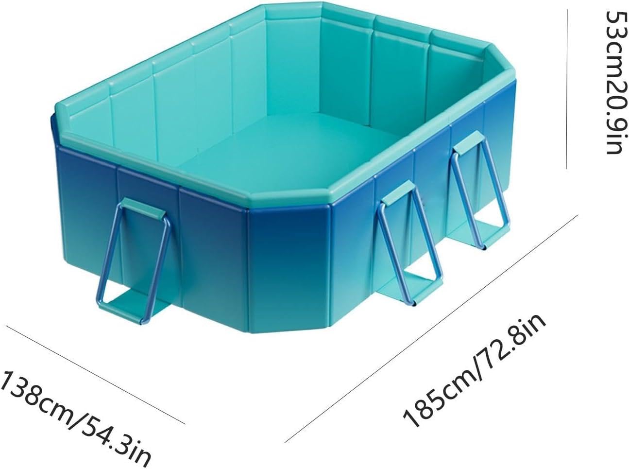 Piscina pieghevole per animali domestici e adulti, vasca da bagno portatile non gonfiabile, facile da installare, perfetta per divertimento estivo e relax all'aperto