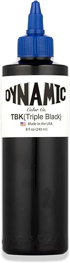 Dynamic Triple Black Tattoo Ink Bottle 8oz