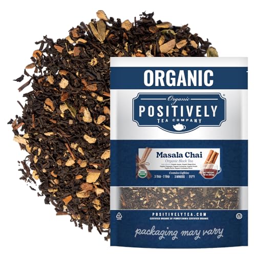Image of Organic Positively Tea Company, Masala Chai Black Tea, Loose Leaf, 16 Ounce