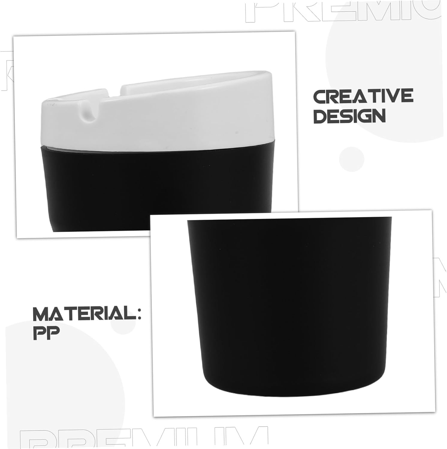 Portable Car Ashtray with Lid Smokeless Self-extinguishing Compact Cup Holder for Vehicle Office Home and Easy to Clean Car Accessories